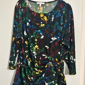 Chaus Multicolor Top with Wrap/Tie - XL